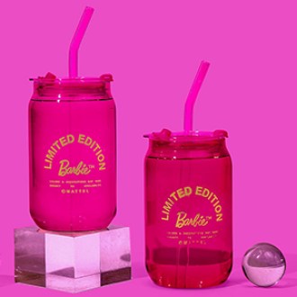 Dragon Glassware Barbie Drinking Glasses, Set of 4