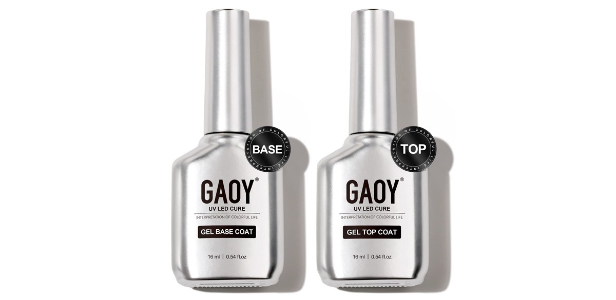 GAOY Glassy Gel Top Coat and Base Coat Set