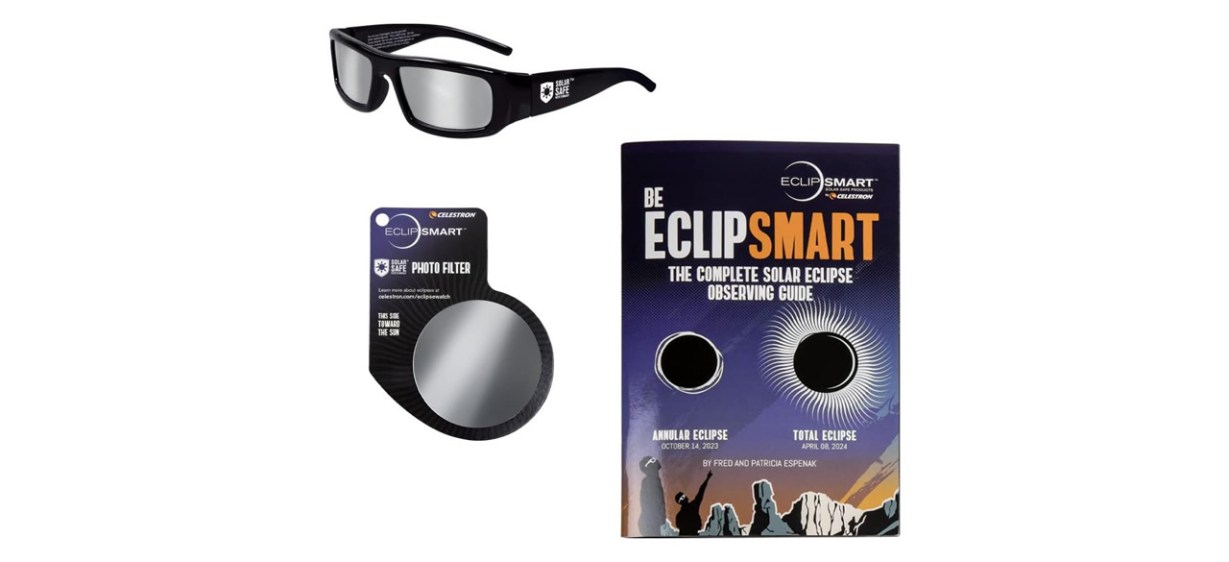 Celestron – 3-Pc EclipSmart Safe Solar Observing &amp; Imaging Kit on white background