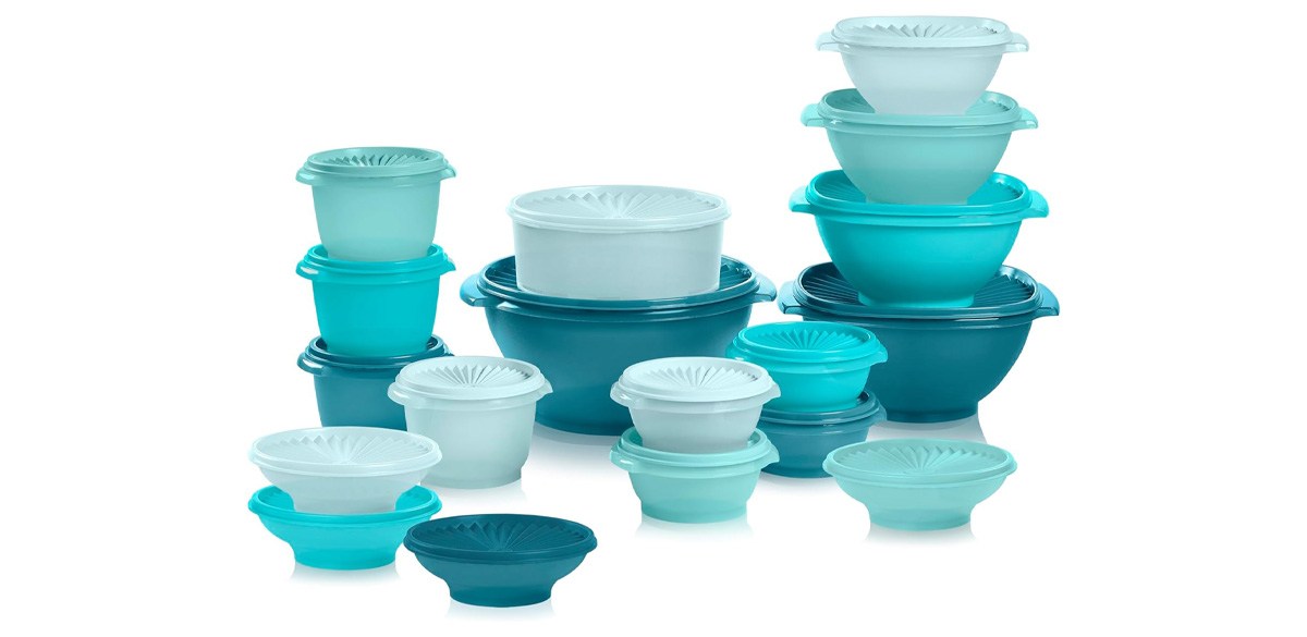 New 36-Piece Food Storage Container Set in Vintage Green