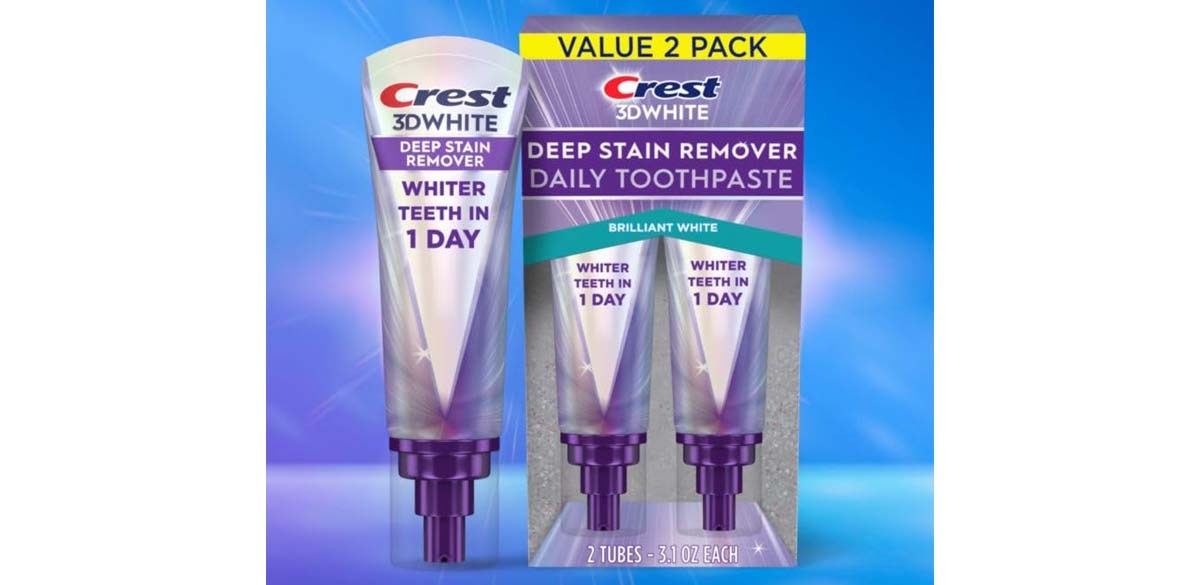 Crest 3D White Brilliance Deep Stain Remover Daily Toothpaste
