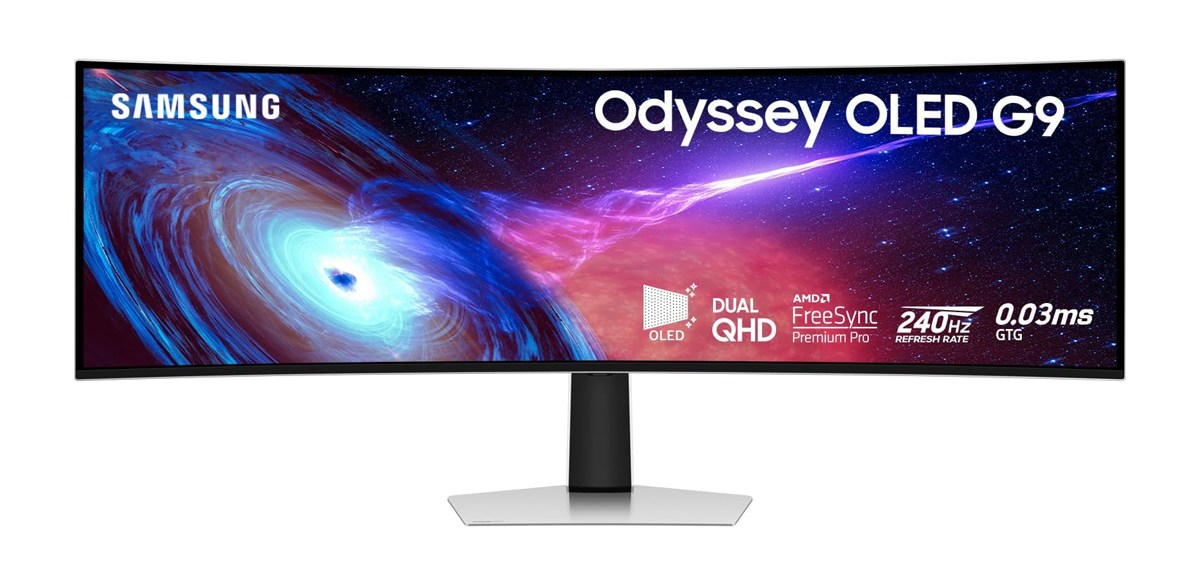 Samsung 49-Inch Odyssey G93SC Series OLED Curved Gaming Monitor  Samsung 49-Inch Odyssey G93SC Series OLED Curved Gaming Monitor