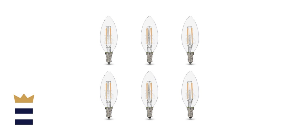 AmazonBasics 60W Equivalent, E12 Candelabra Light Bulbs
