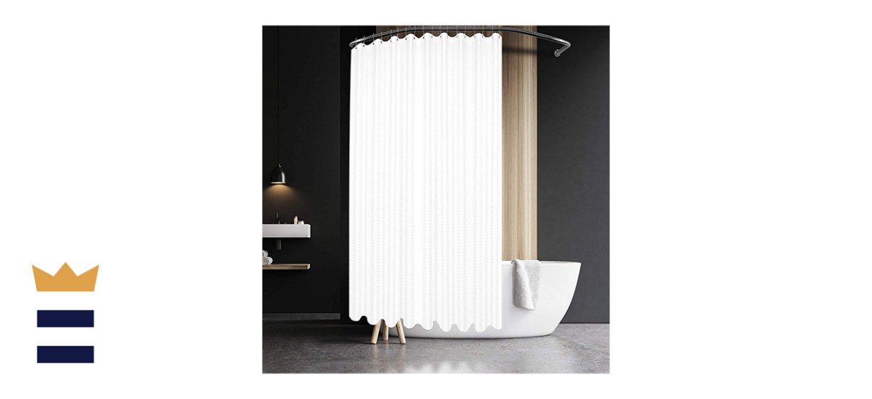 Barossa Design Store Extra Wide Waffle Weave Hotel Luxury Spa Shower Curtain