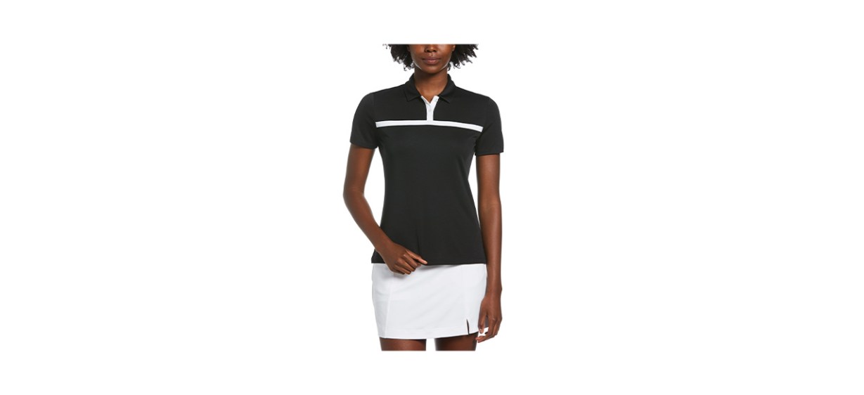 Best Callaway Golf Women's Chest Stripe Button Polo Best Callaway Golf Women's Chest Stripe Button Polo