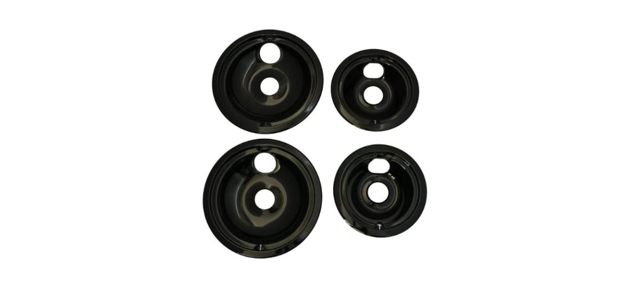 Best Kitchen Basics Replacement Range Cooktop Porcelain Drip Pans for GE