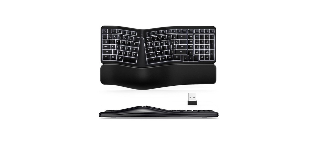 Best Tannsen Backlit Wireless Ergonomic Keyboard