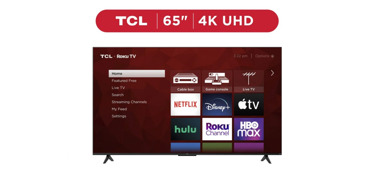 TCL 65-Inch Class S4 (65S41BR) 4K UHD HDR LED Smart TV