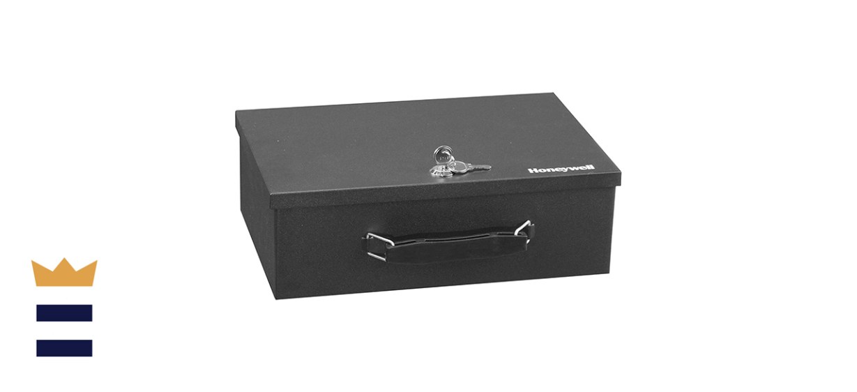 Honeywell Fire-Resistant Steel Security Safe Box with Key Lock