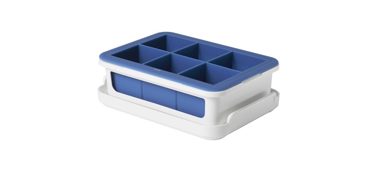 OXO Good Grips Silicone Stackable Ice Cube Tray with Lid - Large Cube