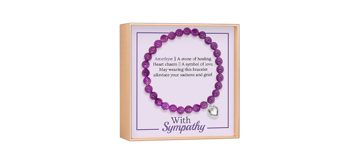 Olga’s Gems Natural Amethyst Remembrance Bracelet Olga’s Gems Natural Amethyst Remembrance Bracelet