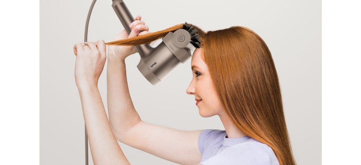 Person using Shark HyperAir Hair Dryershark