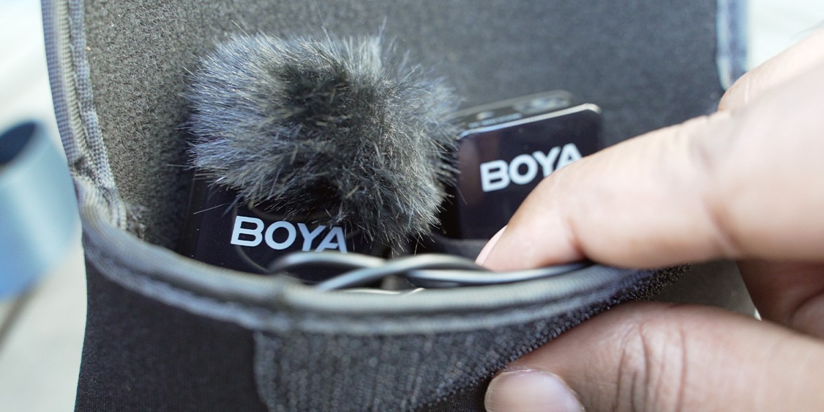 BOYA BY-XM6-S2 Wireless Microphone in carrying pouch BOYA BY-XM6-S2 Wireless Microphone in carrying pouch