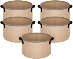 iPower 5-Pack 25-Gallon Grow Bags