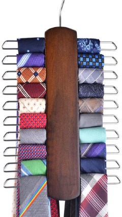Umo Lorenzo Premium Wooden Necktie and Belt Hanger