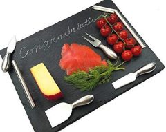 Cuisine Wonders Large Slate Cheese Board & Knife Set