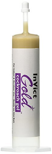 Rockwell Invict Gold Cockroach German Roach Control Gel Bait 4 tubes w/plunger, 35 gm each
