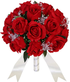Aivanart Silk Roses Bridal Bouquet