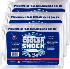 Cooler Shock Reusable Cooler Ice Packs - Set of 3