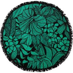 Better Homes and Gardens Flower-Printed Round Beach Towel