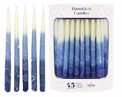 The Dreidel Company Tapered Hand Decorated Multi Blue Candles