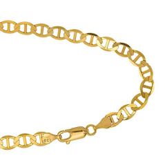 JewelStop 14 Karat Solid Yellow Gold 3.2-milimeter Mariner Bracelet