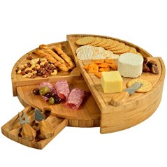 Picnic at Ascot Vienna Transforming Bamboo Cheese Board Set