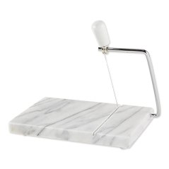 RSVP International Polished White Marble Board Cheese Slicer