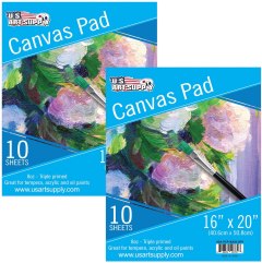 US Art Supply Company 9 x 12 Canvas Pad