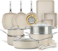 Granitestone Ceraluxe 20 Pc Ceramic Cookware Set