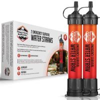 Practical Survival High-Capacity Emergency Water Straws, 2-Pack