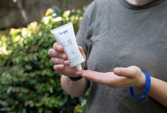 Supergoop skin care products that protect you from UV rays while nourishing your skin