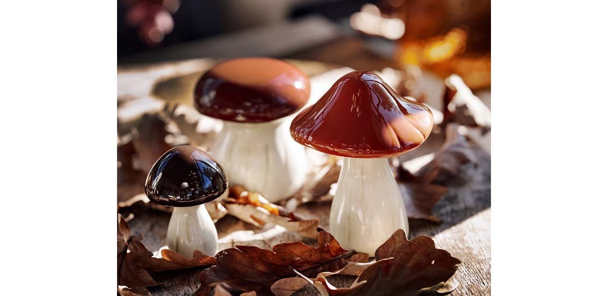 Hostagille Decoration, set of 3, mushroom