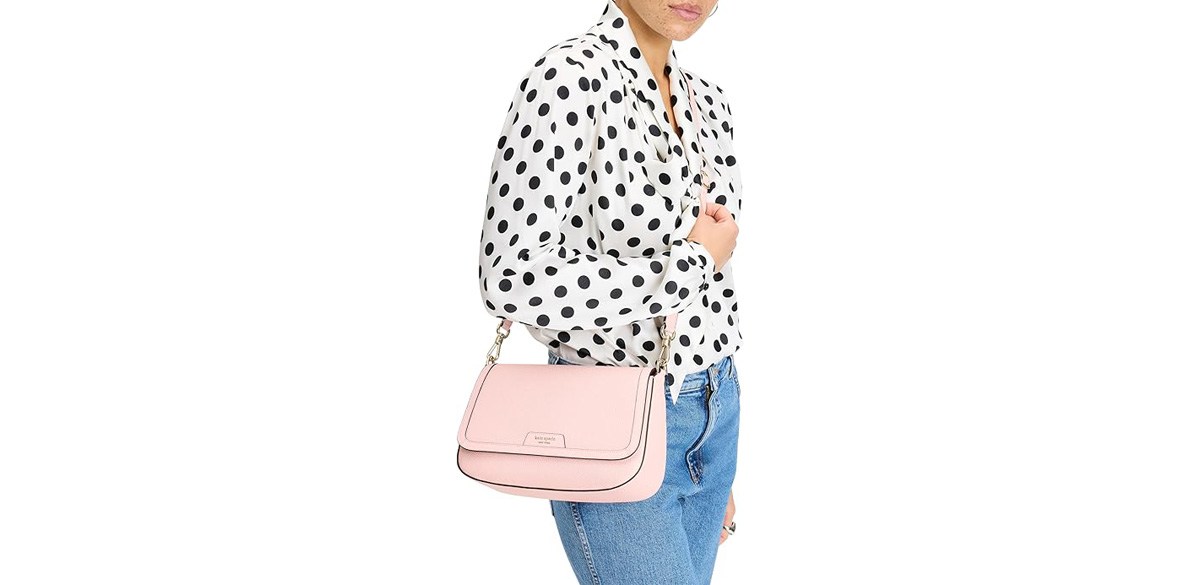  kate spade new york Hudson Pebbled Leather Flap Shoulder Bag