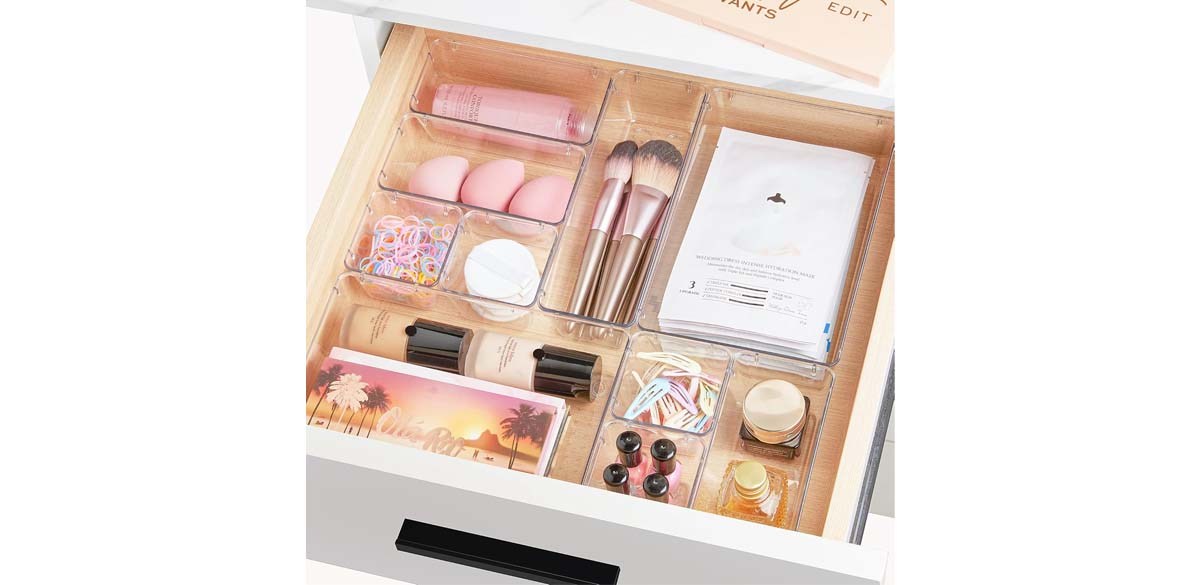 Vtopmart 25 PCS Clear Plastic Drawer Organizers Set