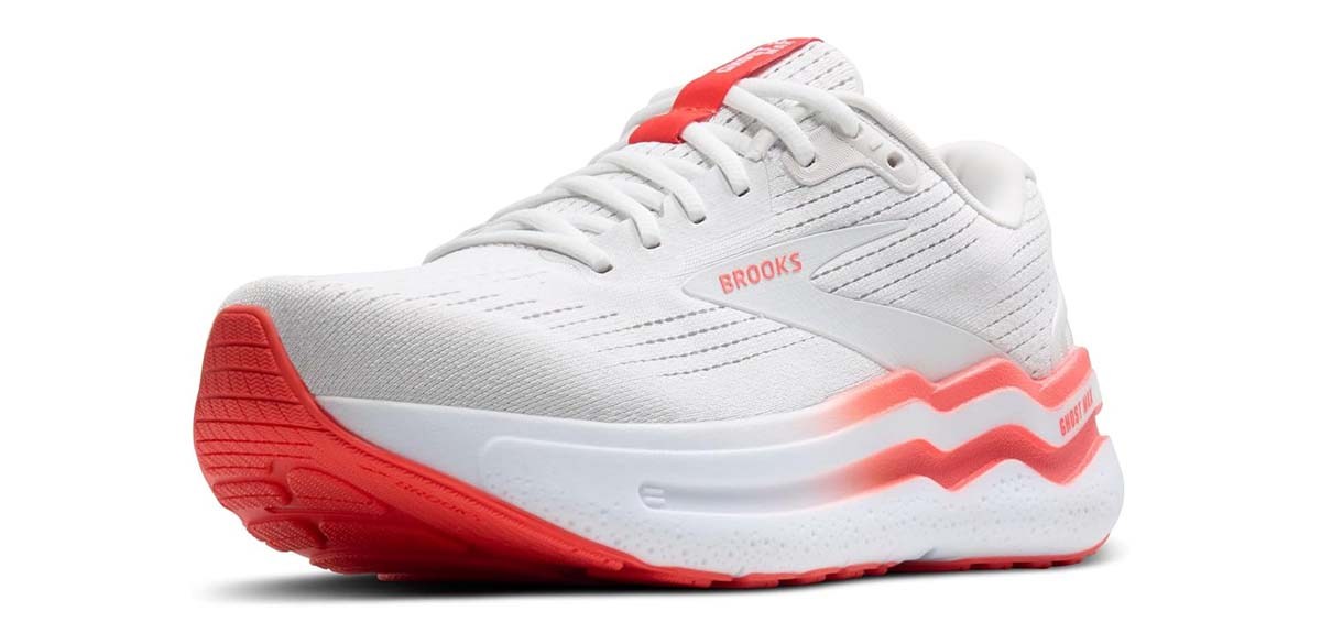 Brooks Women’s Ghost Max 2 Neutral Running &amp; Walking Shoe in White