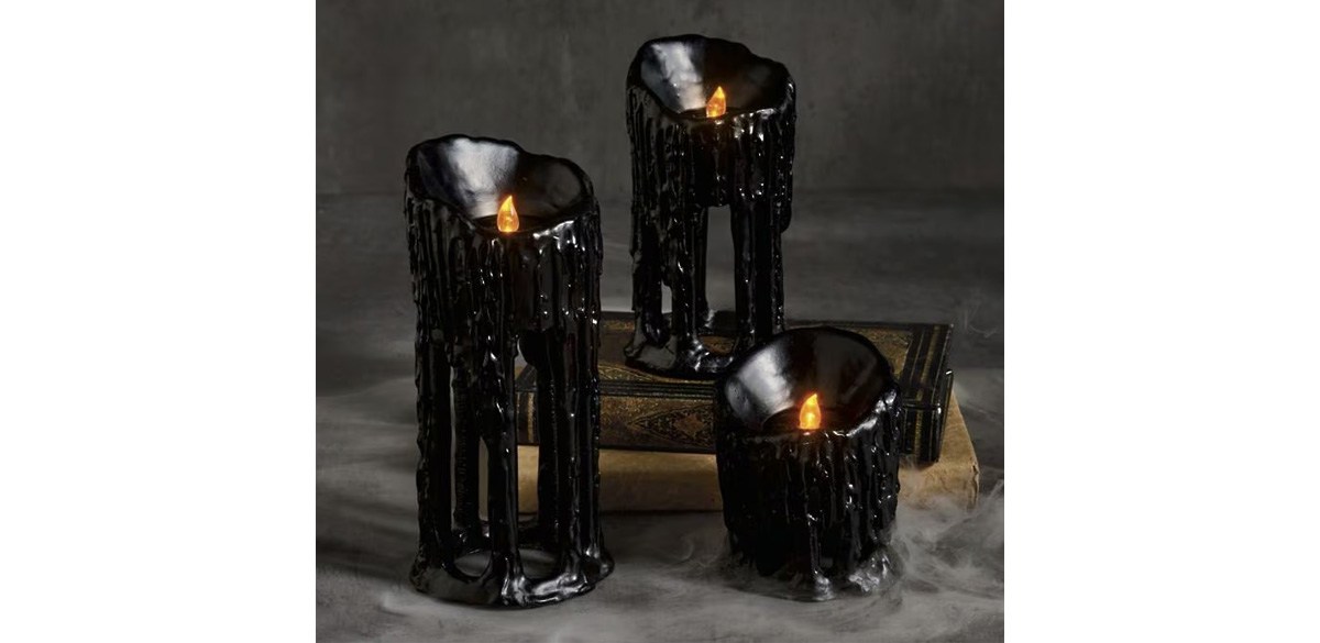 Black Dripping Candle