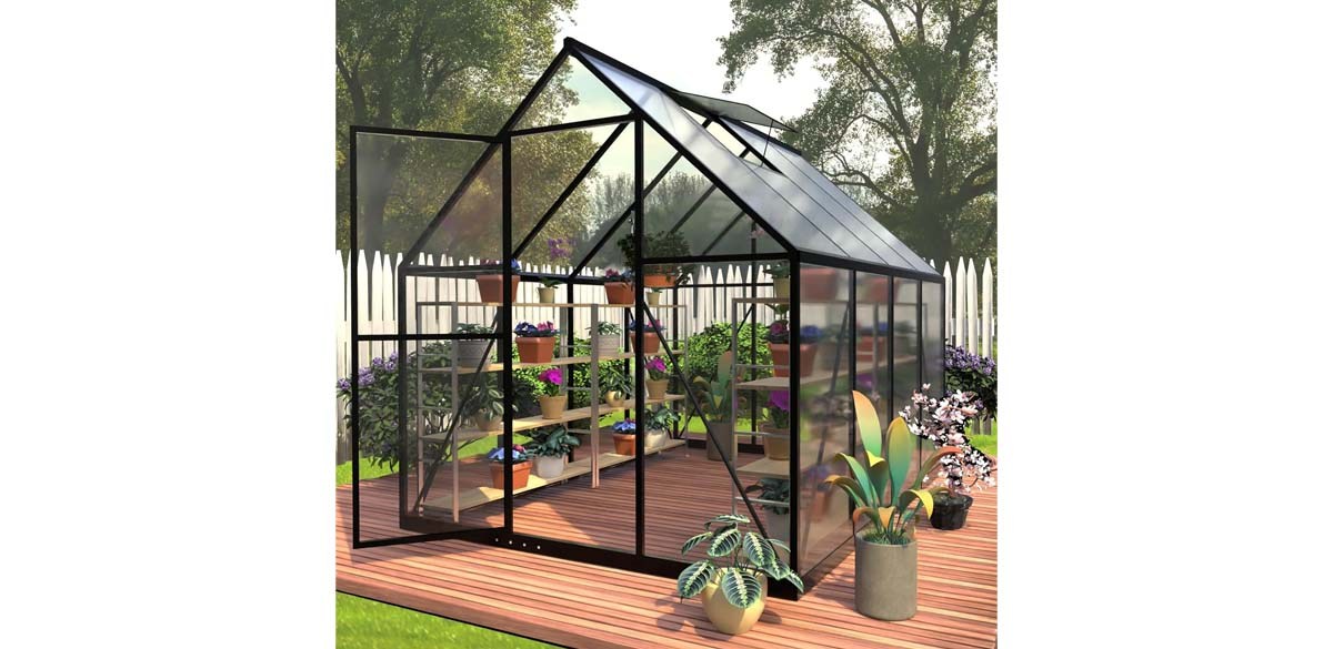 HOOYEAH 6 x 8 FT Polycarbonate Greenhouse