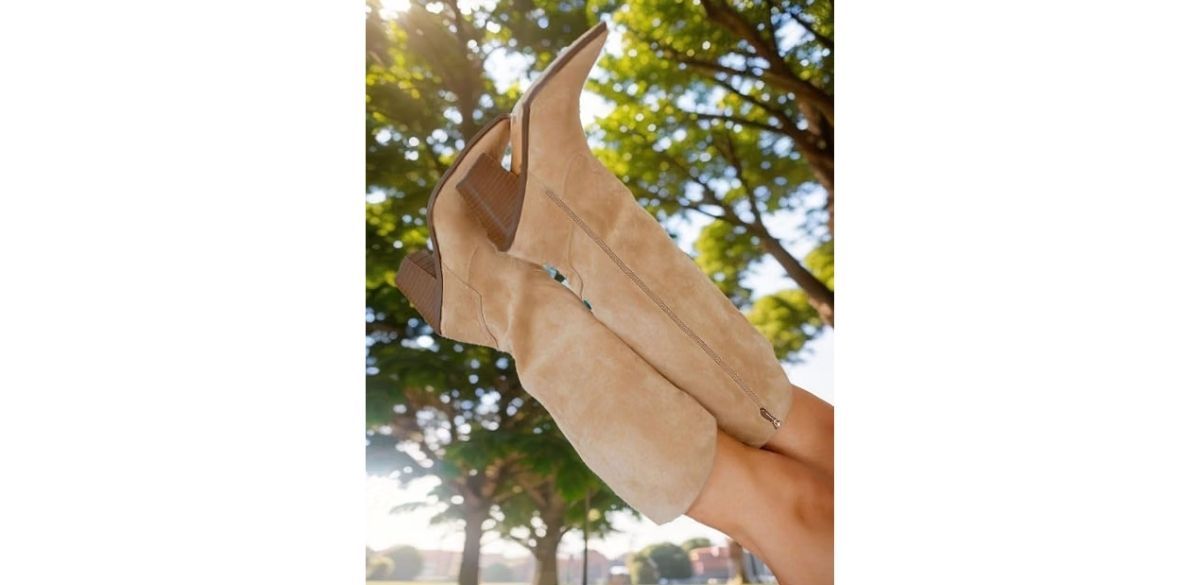 MeiLuSi Knee High Suede Boots
