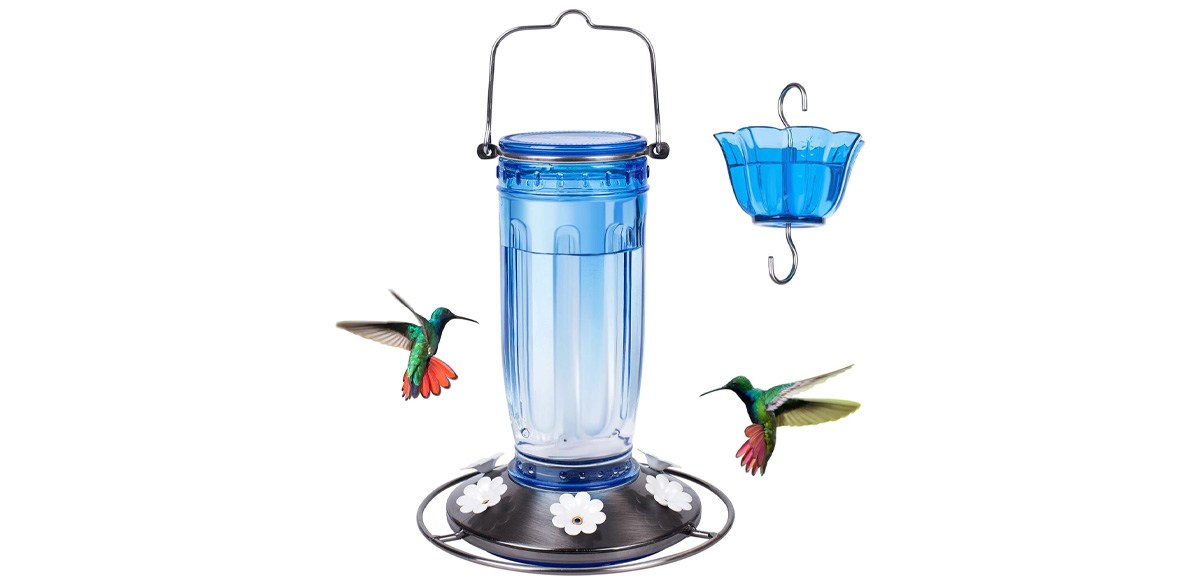 Kingsyard Glass Hummingbird Feeder