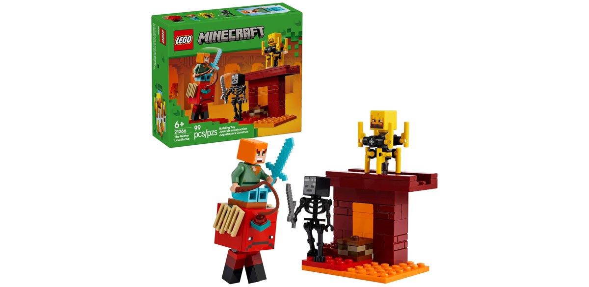 LEGO Minecraft The Nether Lava Battle Toy and Playset