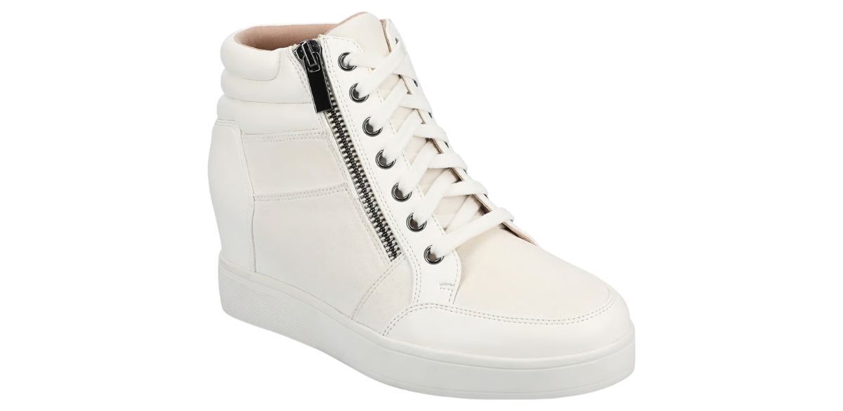 Journee Women's Clarity High Top Wedge Sneaker