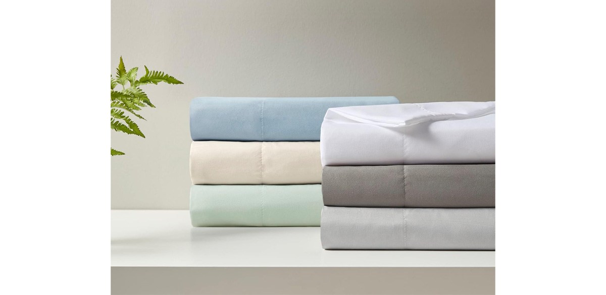 Sleep Philosophy Smart Cool Microfiber Moisture-Wicking Breathable 4 Piece Cooling Sheet Set