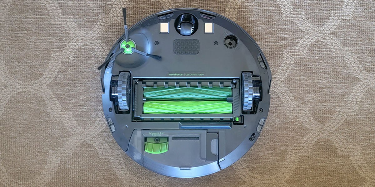 Underside of robot vacuum