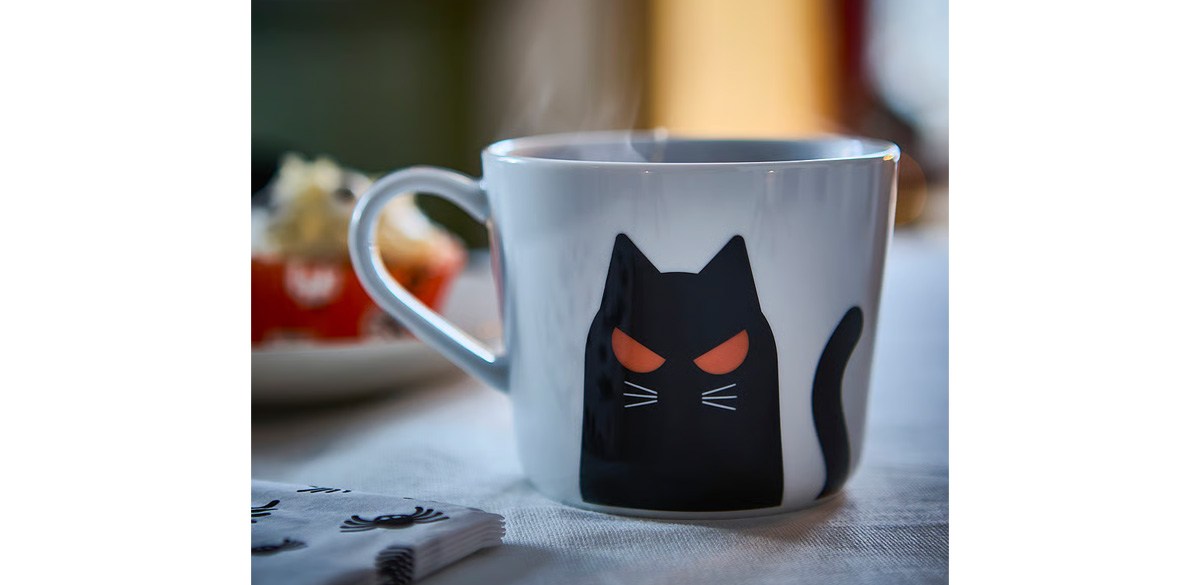 KUSTFYR Mug, cat pattern