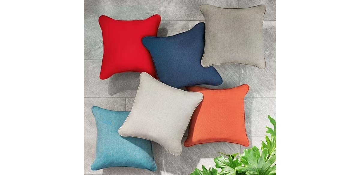 Member's Mark Solid Accent Pillows with Sunbrella Fabric, Set of 2
