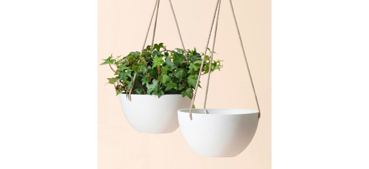 Joss &amp; Main White Boxdale Hanging Planter