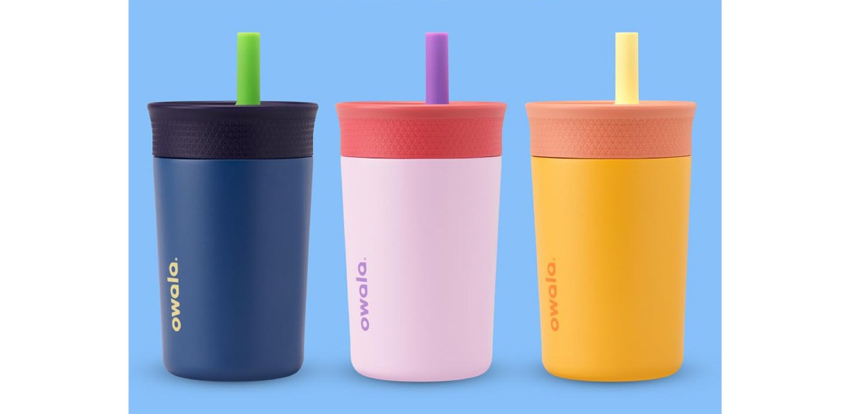 Owala Kids Insulation Stainless Steel Tumbler with Spill-Resistant Flexible Straw
