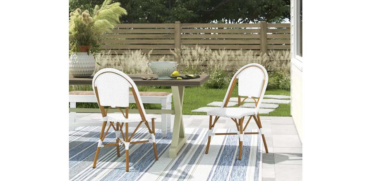 Rosecliff Heights Casidy Outdoor Dining Side Chair (Set of 2)