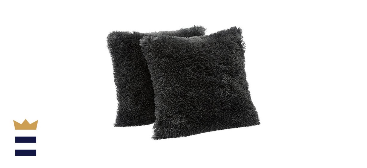 Amazon Basics Shaggy Long Fur Faux Fur Throw Pillow Covers